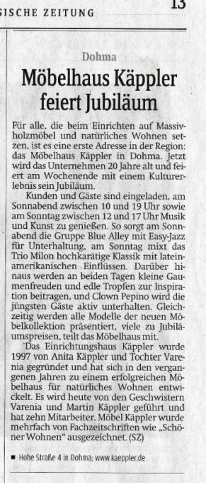 Käppler 20 Jahre Jubiläum