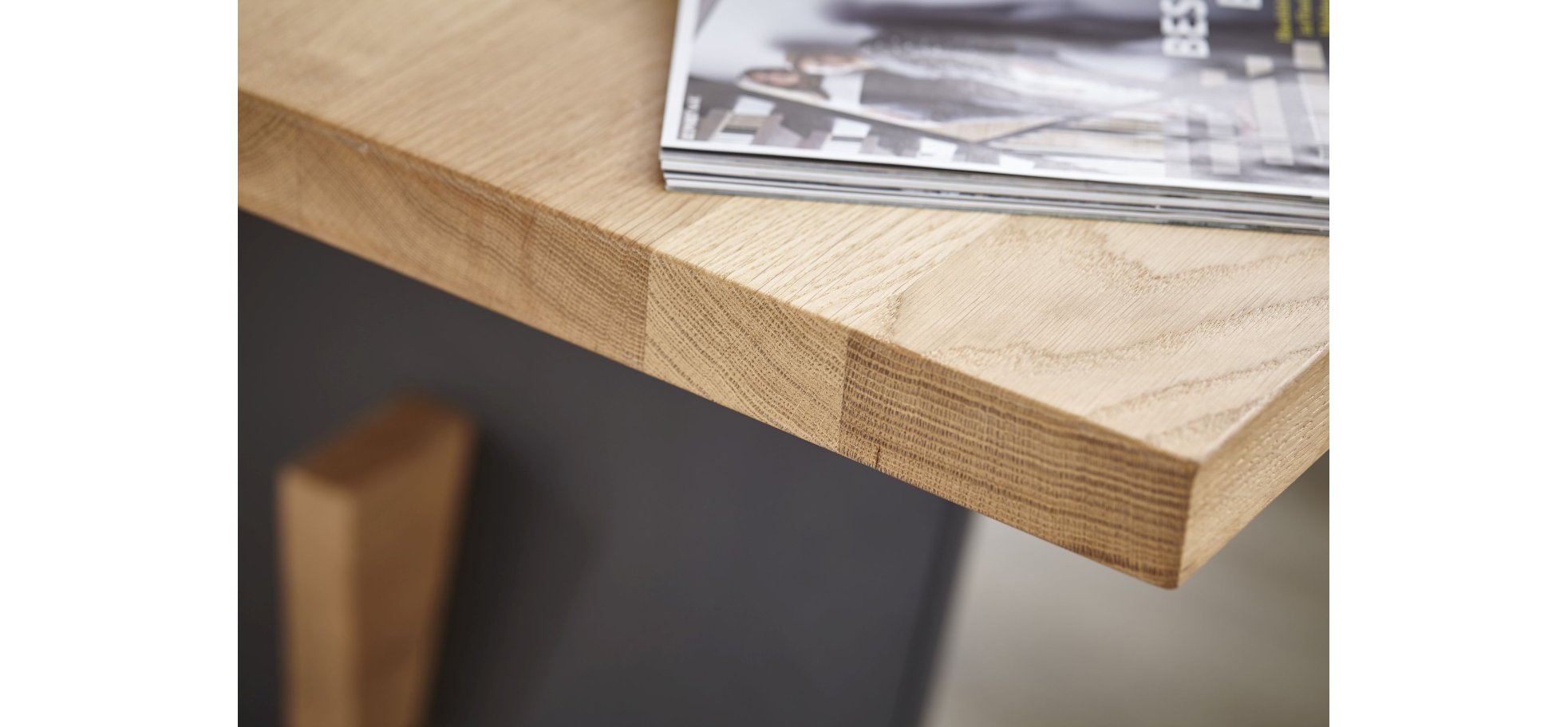 Esstisch Natura Phoenix In Massiver Eiche Mit Metallgestell Kappler