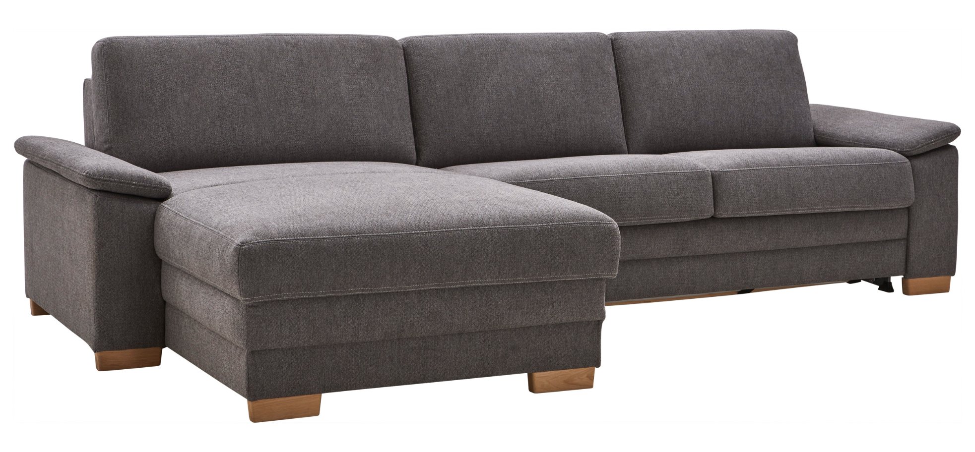 großes Eck-Schlafsofa Natura Lakeville mit Matratze, Lattenrost und