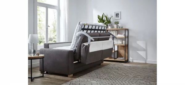 Sofa Lakeville - 2-Sitzer inkl. Schlaffunktion, Stoff, Braun – Bild 6
