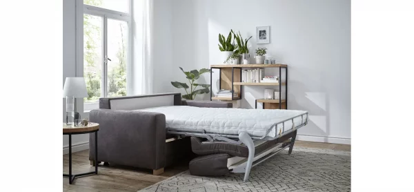 Sofa Lakeville - 2-Sitzer inkl. Schlaffunktion, Stoff, Braun – Bild 7