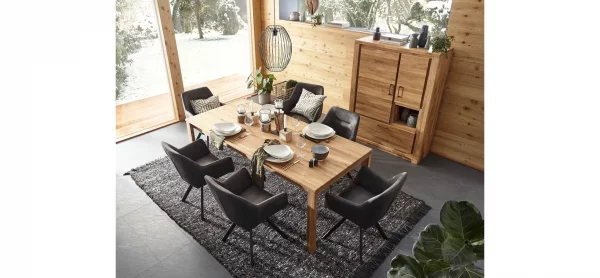 Highboard Farmingdale - Eiche massiv, natur geölt – Bild 2