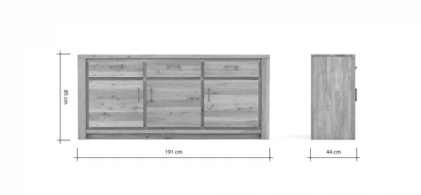 Sideboard Farmingdale - Eiche massiv, natur geölt – Bild 9