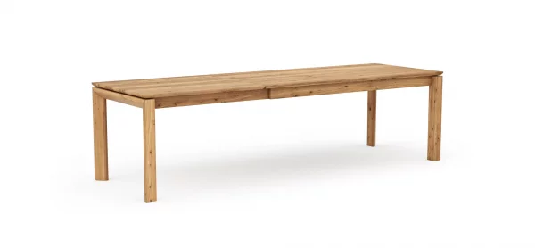 Esstisch Farmingdale - ausziehbar, Platte mit schräger Kante, LB ca. 180x90 cm, Eiche massiv, geölt – Bild 6