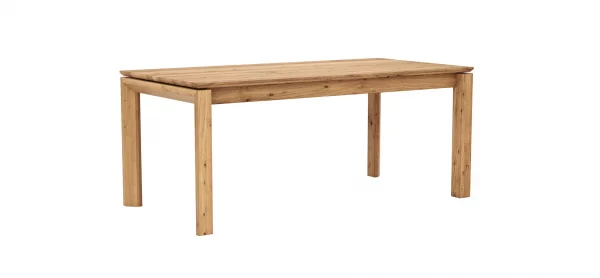 Esstisch Farmingdale - ausziehbar, Platte mit schräger Kante, LB ca. 180x90 cm, Eiche massiv, geölt