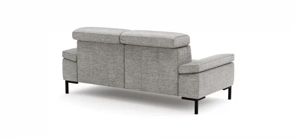 Sofa Hudson - 2,5-Sitzer inkl. Kopfteil verstellbar, Stoff, Hellgrau – Bild 8