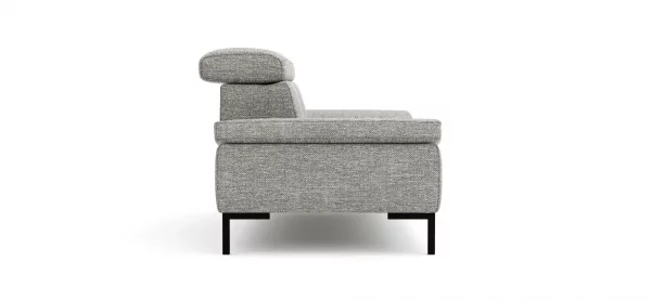 Sofa Hudson - 2,5-Sitzer inkl. Kopfteil verstellbar, Stoff, Hellgrau – Bild 9