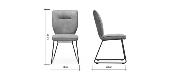 Stuhl Westmore - Stoff, Silberfarben – Bild 7