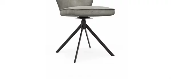 Stuhl Westmore -  drehbar, Stoff, Silberfarben – Bild 3