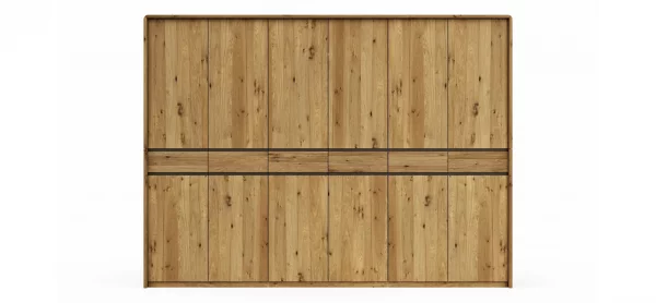 Drehtürenschrank Baltimore - inkl. Passepartout, B ca. 297 cm, Wildeiche massiv – Bild 8