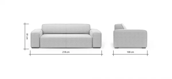 Sofa Denver - 2,5-Sitzer, Stoff, Natur – Bild 8