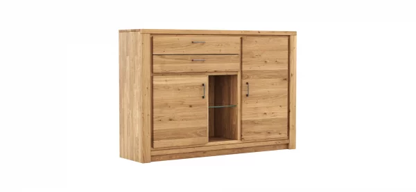 Highboard Farmingdale - Eiche massiv, natur geölt