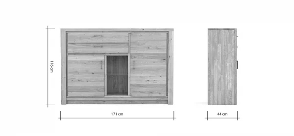Highboard Farmingdale - Eiche massiv, natur geölt – Bild 8