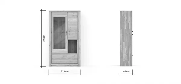Vitrine Farmingdale - Eiche massiv, legno – Bild 9