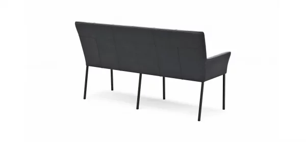 Bank Edmonton - Breite ca. 180 cm, Leder, Anthrazit – Bild 5