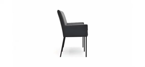 Bank Edmonton - Breite ca. 180 cm, Leder, Anthrazit – Bild 6