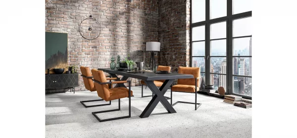 Esstisch Clifton - LB ca. 260x100 cm, Zerreiche massiv, Smoke – Bild 3