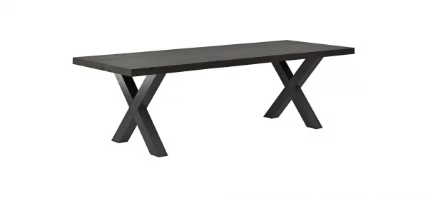 Esstisch Clifton - LB ca. 260x100 cm, Zerreiche massiv, Smoke