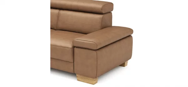Ecksofa Philadelphia -  Ecke links, 2,5-Sitzer, Kopfteil verstellbar (manuell), Stoff, Braun – Bild 3