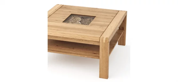 Couchtisch Cartago Soft - BHT ca. 90x45x90 cm, Wildeiche massiv, natur geölt – Bild 3