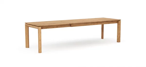 Esstisch Farmingdale - ausziehbar, Platte mit schräger Kante, LB ca. 200x90 cm, Eiche massiv, natur geölt – Bild 5