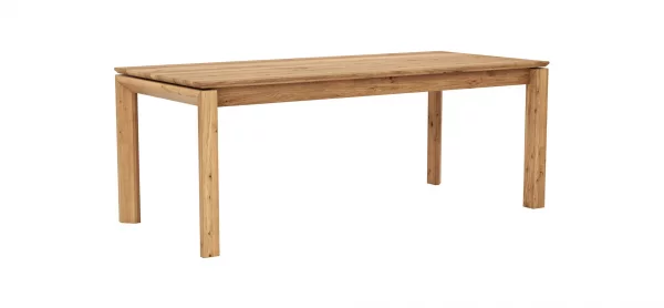 Esstisch Farmingdale - ausziehbar, Platte mit schräger Kante, LB ca. 200x90 cm, Eiche massiv, natur geölt
