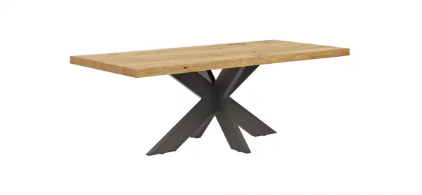 Esstisch Clifton - LB ca. 220x100 cm, Wildeiche massiv