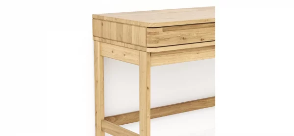 Homeoffice-Schreibtisch Cartago Soft - Wildeiche massiv, bianco geölt – Bild 5