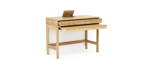 Homeoffice-Schreibtisch Cartago Soft - Wildeiche massiv, bianco geölt – Bild 7