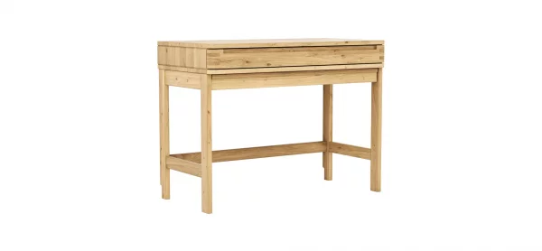 Homeoffice-Schreibtisch Cartago Soft - Wildeiche massiv, bianco geölt