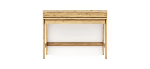 Homeoffice-Schreibtisch Cartago Soft - Wildeiche massiv, bianco geölt – Bild 8