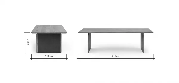Esstisch Bakersfield - LB ca. 240x100 cm, Asteiche massiv, barrique – Bild 8