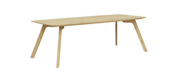 Esstisch Phoenix - LB ca. 240x100 cm, Eiche massiv, Bianco geölt