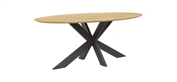 Esstisch Phoenix - LB ca. 200x110 cm, Eiche massiv, oval