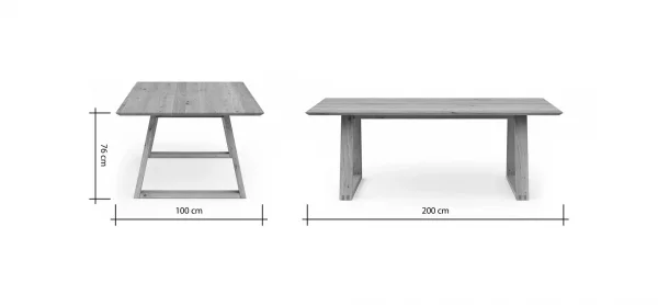 Esstisch Belfast - LB ca. 200x100 cm, Eiche massiv, legno – Bild 8