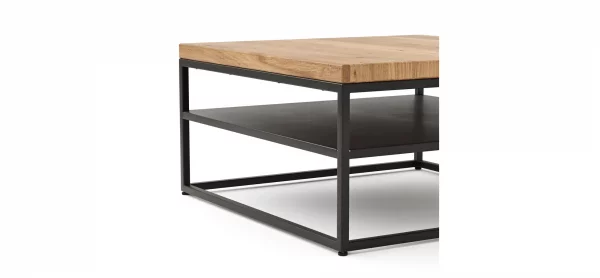 Couchtisch Farmingdale - LBH ca. 80x80x40 cm, Eiche massiv, natur geölt – Bild 3