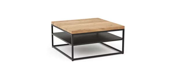 Couchtisch Farmingdale - LBH ca. 80x80x40 cm, Eiche massiv, natur geölt – Bild 4