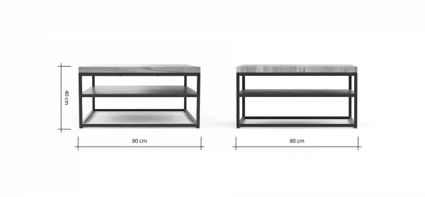 Couchtisch Farmingdale - LBH ca. 80x80x40 cm, Eiche massiv, natur geölt – Bild 7