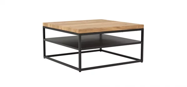 Couchtisch Farmingdale - LBH ca. 80x80x40 cm, Eiche massiv, natur geölt