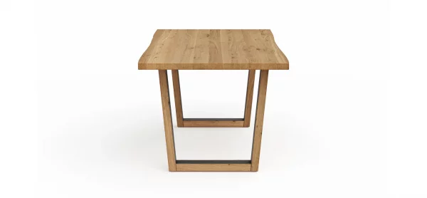 Esstisch Belfast - LB ca. 180x100 cm, Eiche massiv, mit Metalleinlage im Gestell – Bild 6