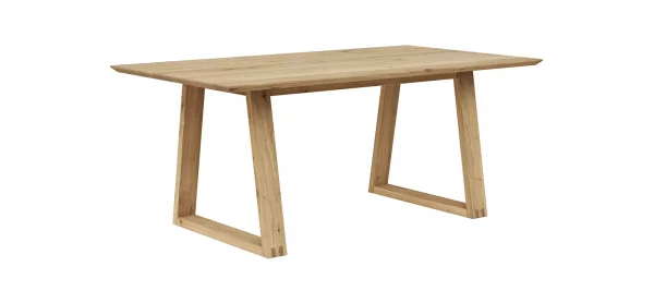 Esstisch Belfast - LB ca. 180x100 cm, Eiche massiv, Legno, Trapezgestell