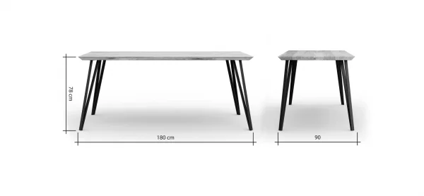 Esstisch Savannah - LBH ca. 180x90x78 cm, Wildeiche massiv, natur geölt – Bild 7