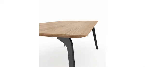 Esstisch Phoenix - LB ca. 200x100cm, Eiche geölt mit Epoxidharz dunkel – Bild 3