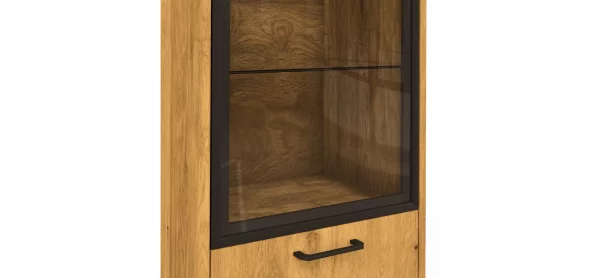 Vitrine Savannah - Wildeiche massiv, natur geölt – Bild 2