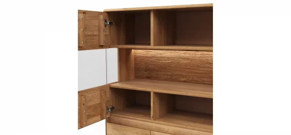 Highboard Hillsboro - inkl. Beleuchtung, Wildeiche natur, geölt – Bild 5