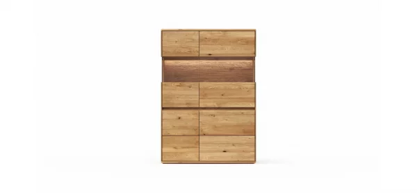 Highboard Hillsboro - inkl. Beleuchtung, Wildeiche natur, geölt – Bild 7