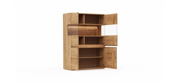 Highboard Hillsboro - inkl. Beleuchtung, Wildeiche natur, geölt – Bild 8
