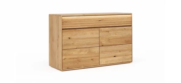 Sideboard Hillsboro - inkl. Beleuchtung, Wildeiche natur, geölt