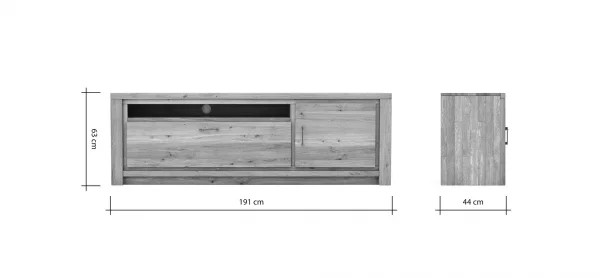 Lowboard Farmingdale - Eiche massiv, natur geölt – Bild 7