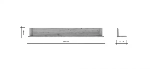 Wandboard Farmingdale - Eiche massiv, natur geölt – Bild 4